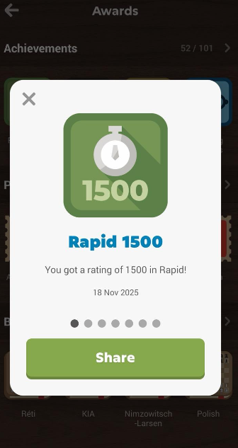 1500 elo rapid chess.com rating